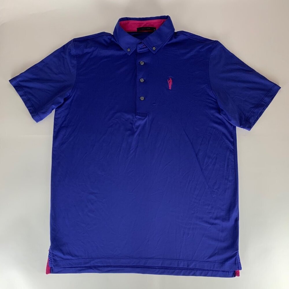 Greyson Golf Blue Pink Athletic Polo Shirt Mens Medium